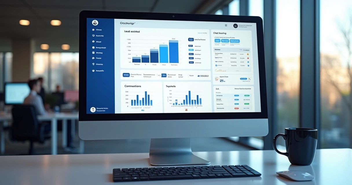 Painel de CRM com dados do bot 