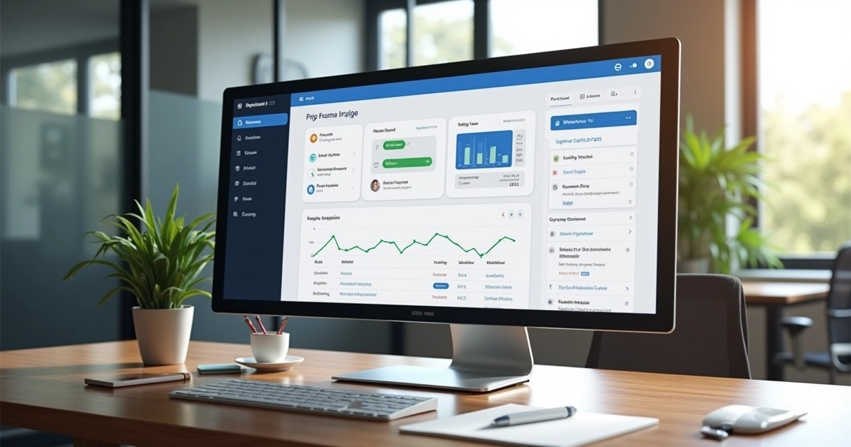 Dashboard central com painel CRM e canais como WhatsApp e e-mail integrados 