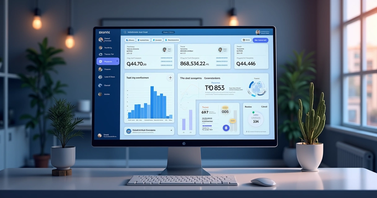 Tela de CRM com IA sugerindo leads qualificados 