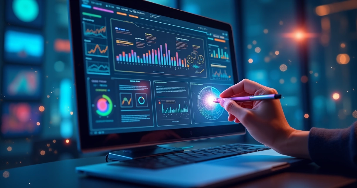 IA gerando relatórios estratégicos em tela de CRM 