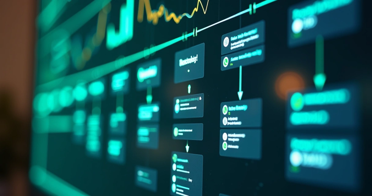 Quadro Kanban digital exibindo funil de vendas e integração com WhatsApp