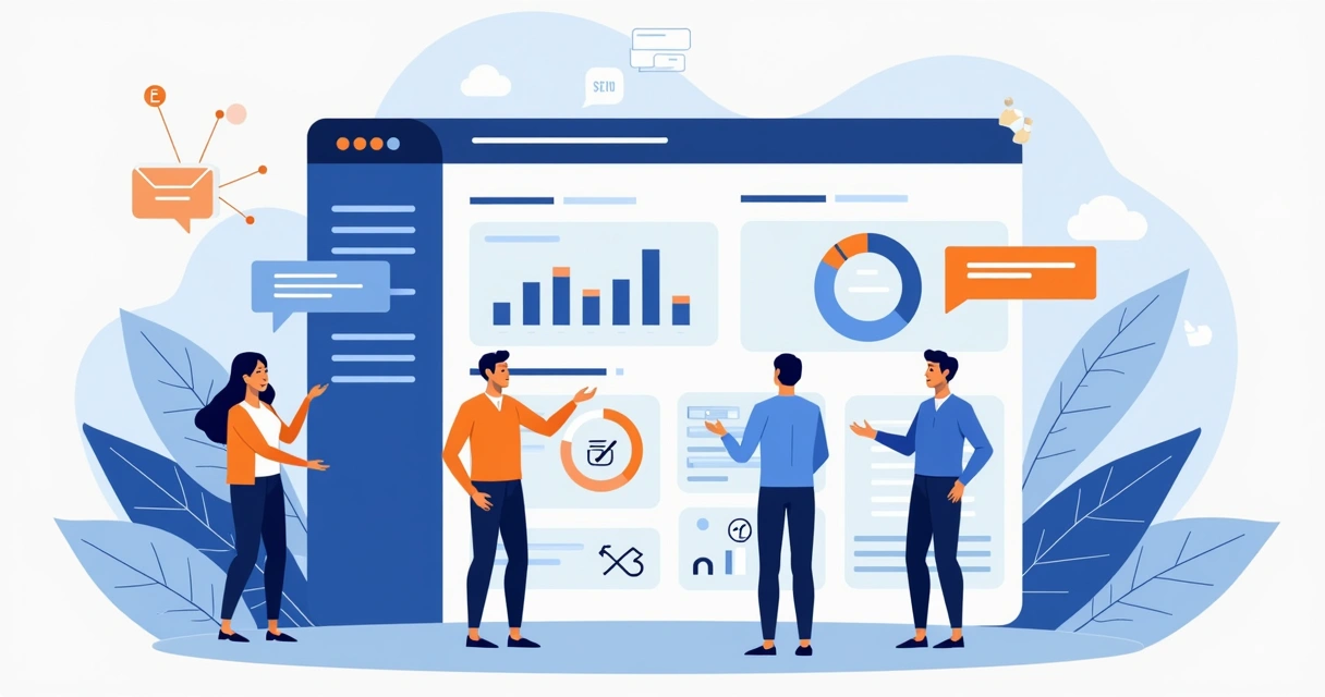 Representação de CRM inteligente sugerindo próximos passos para equipes de vendas 