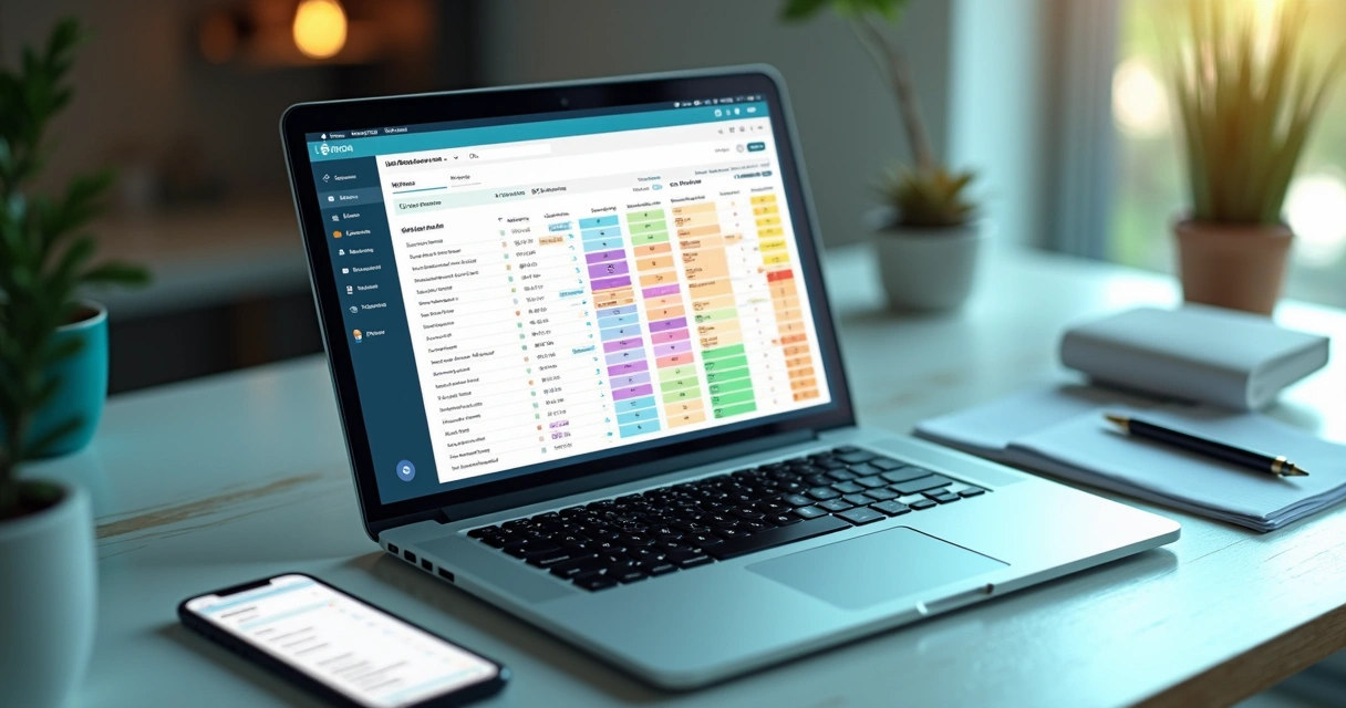 Interface de CRM personalizada no Notion com banco de dados e kanban 