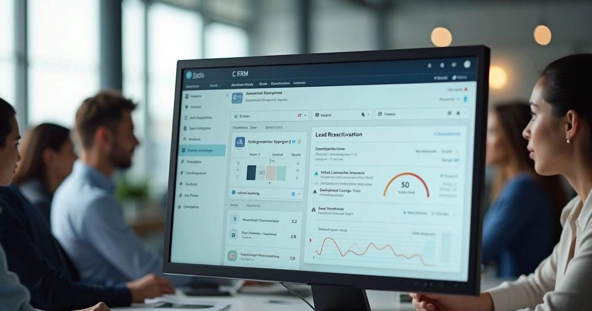 Automated CRM dashboard with pending tasks and completed follow-ups 