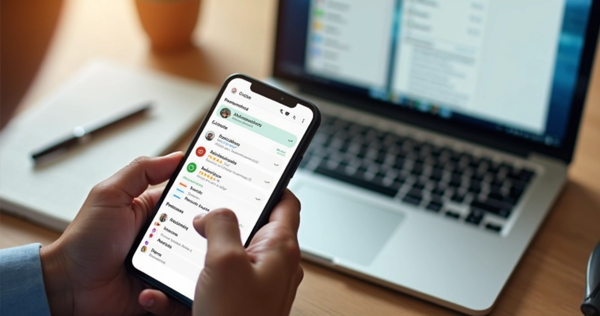 Tela de CRM com segmentação de contatos e prioridades 