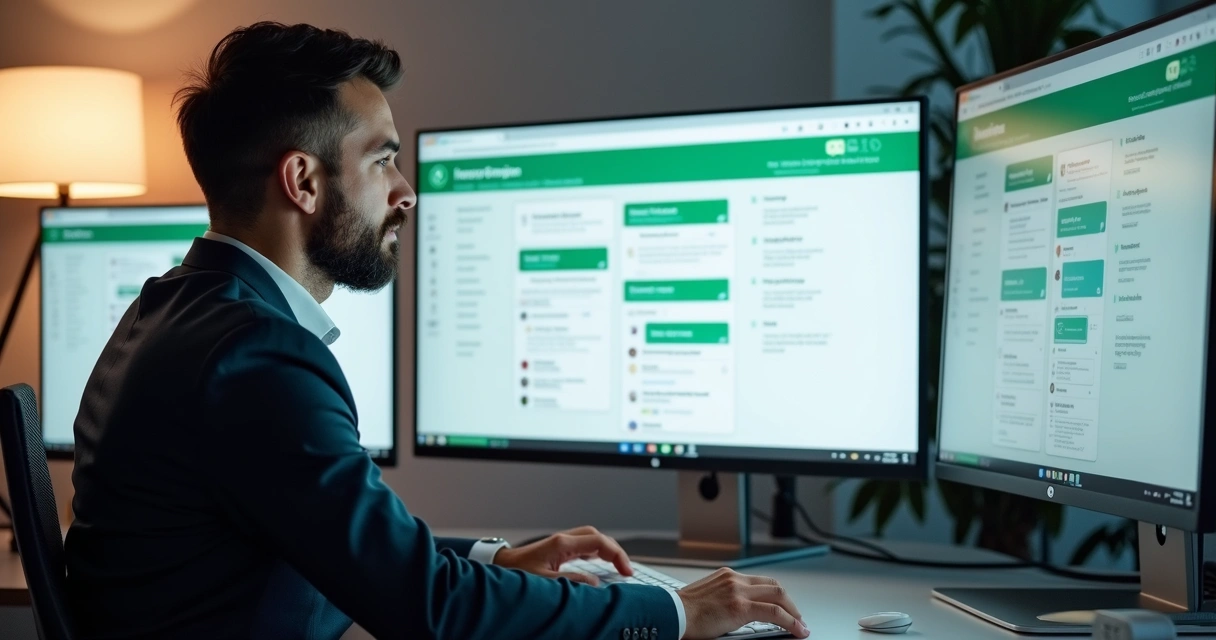 Corretor de seguros atendendo clientes pelo painel CRM integrado ao WhatsApp 