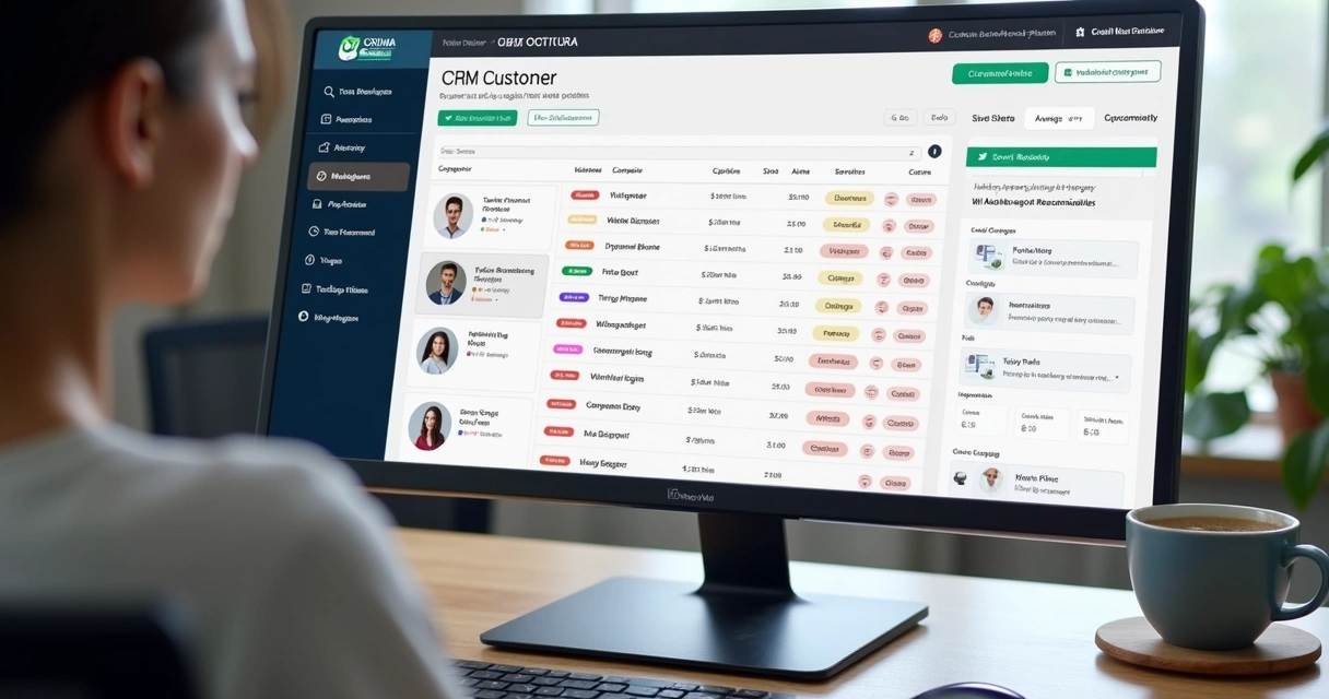 Tela de CRM mostrando personalização de clientes 