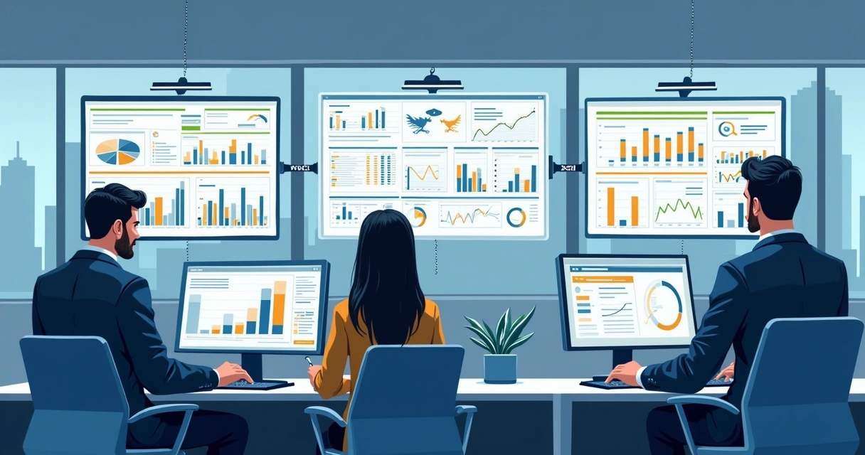 Dashboard ilustrativo representando integração entre CRM e plataformas de mídia paga com listas segmentadas 
