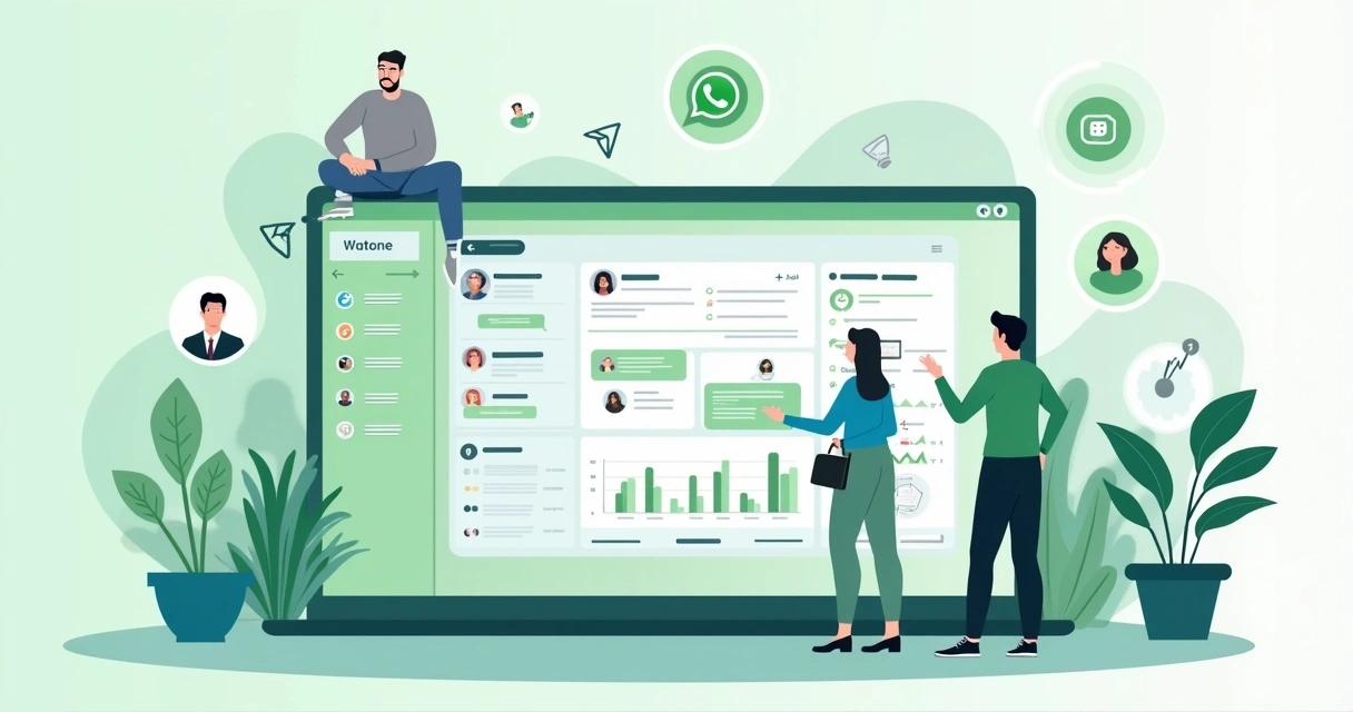 Painel de CRM com integrações do WhatsApp 