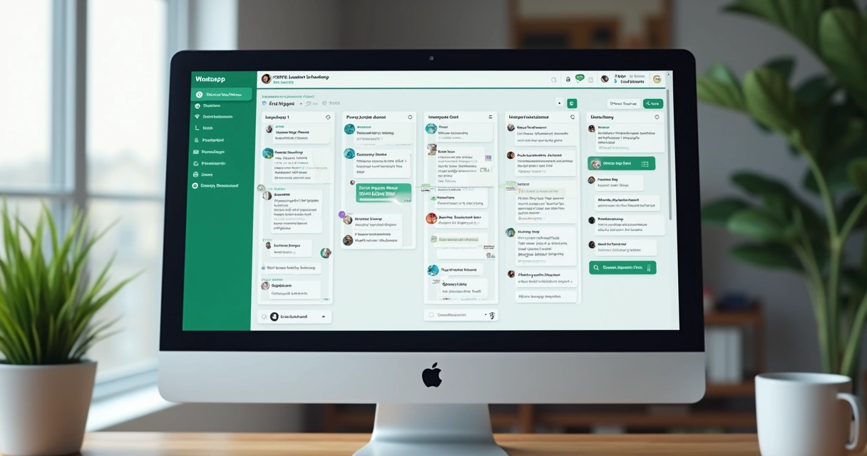 Fluxo de integração entre CRM e WhatsApp exibido em tela