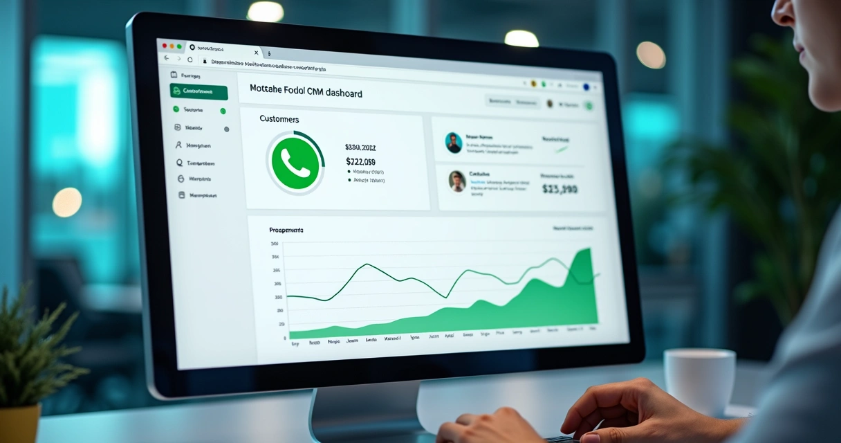 Dashboard de integração WhatsApp e CRM 