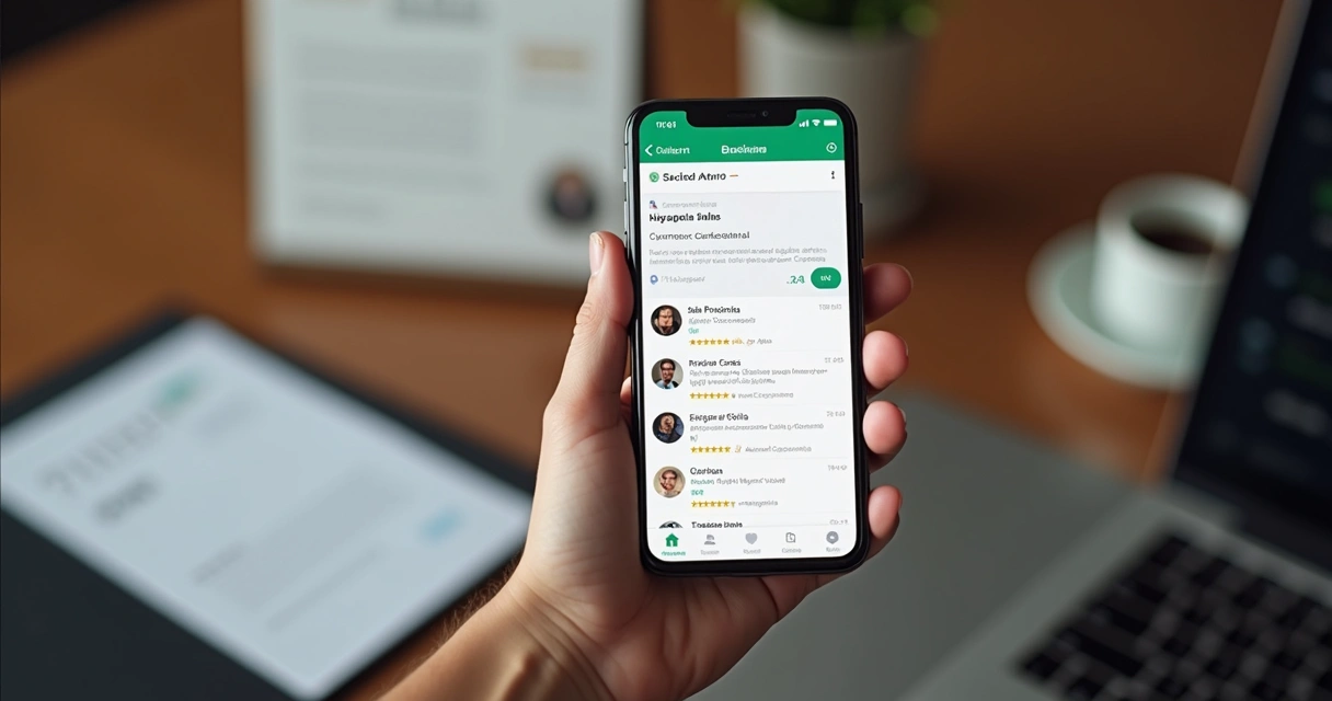 Interface de CRM brasileiro integrada ao WhatsApp em tela de smartphone