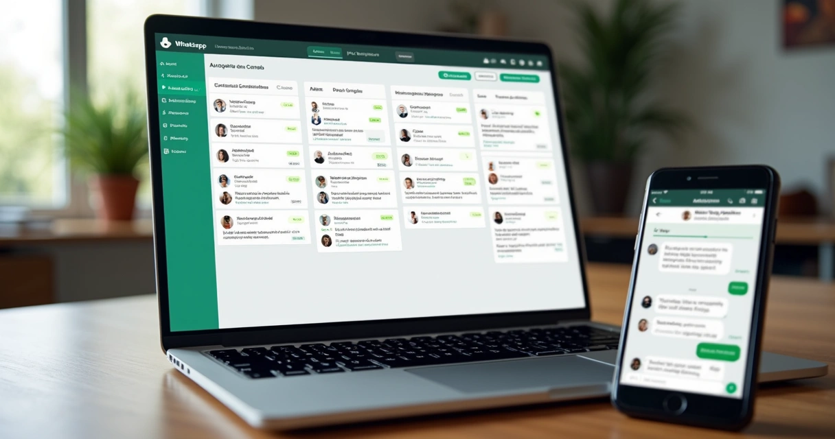 Tela de CRM com lembrete de retorno e conversa no WhatsApp 