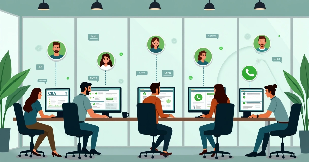 Equipe comercial analisando funil de vendas automatizado com WhatsApp 