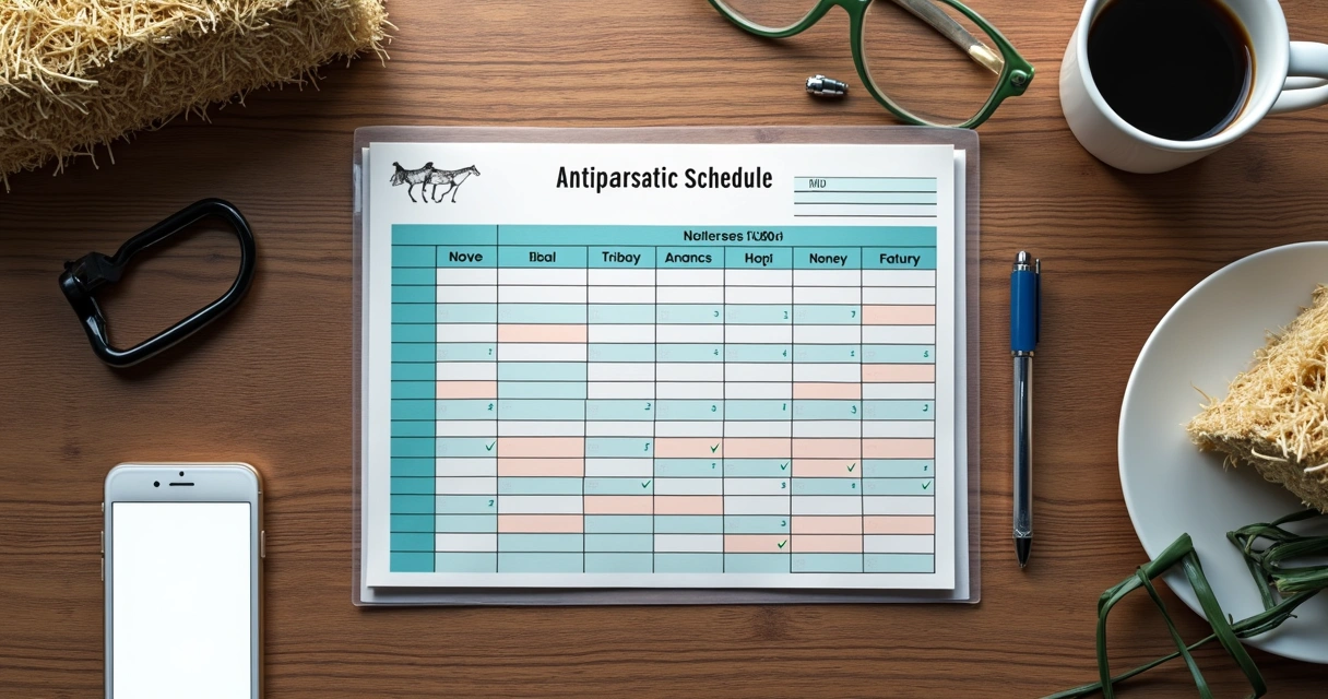 Planilha de cronograma antiparasitário para haras