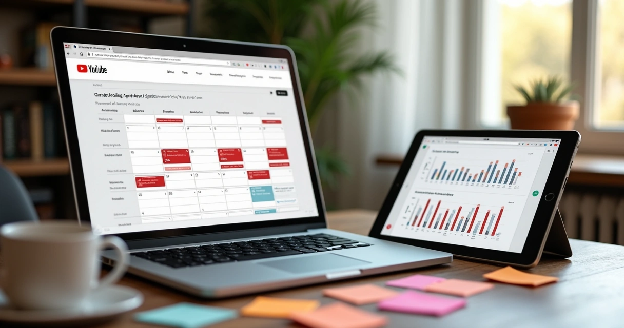 Quadro de programação de vídeos para YouTube 