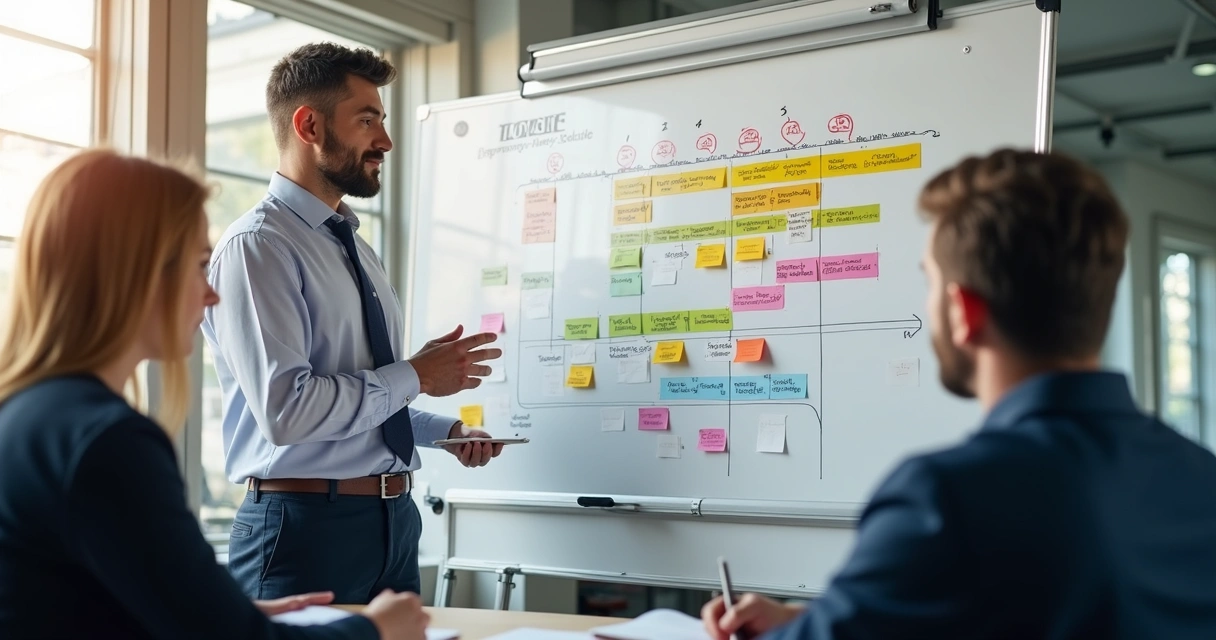 Organização de cronograma com marcos de pagamento em implantação de ERP 
