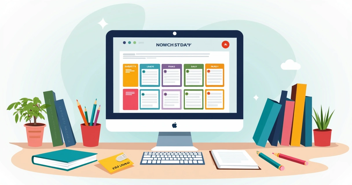 Quadro digital de cronograma de estudos personalizado no Notion 