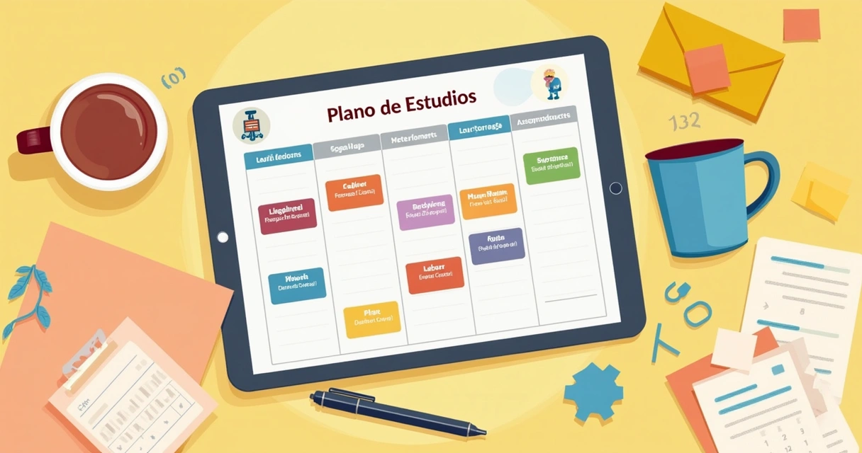 Cronograma de estudos personalizado digital 