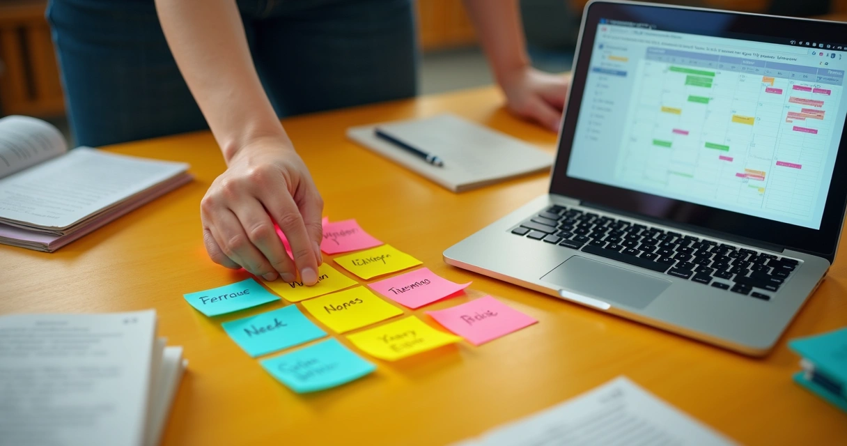 Planejamento de cronograma EaD em quadro branco 