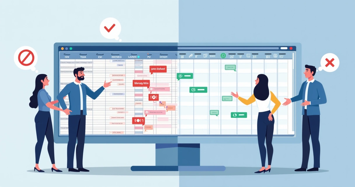Cronograma antes e depois da solução de conflito de recursos