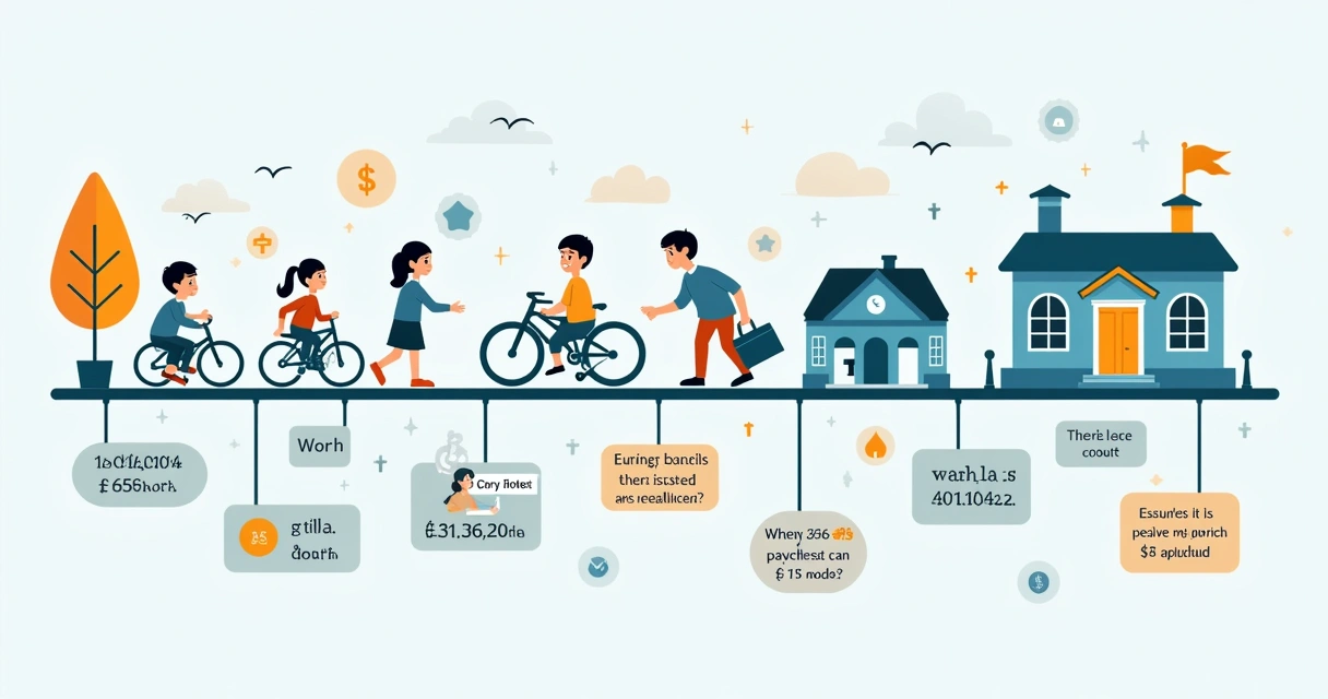 Cronograma mostrando educação dos filhos e acesso a recursos 