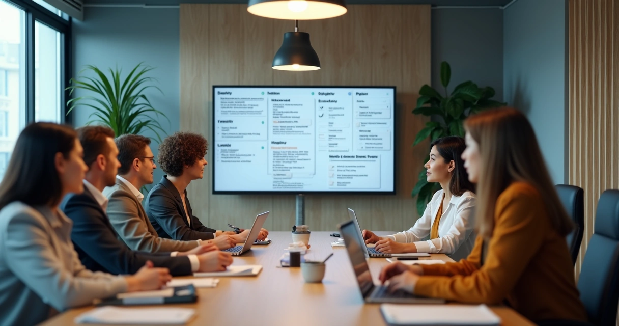 Team members in a hybrid meeting sharing a check-in ritual 