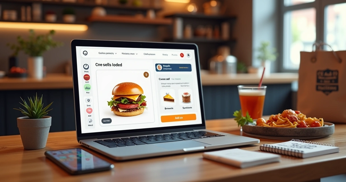 Tela de delivery sugerindo sobremesa e bebida como adicionais ao prato principal 