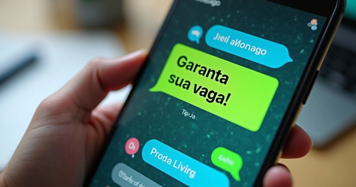 Mensagem de WhatsApp com CTA clara em destaque 