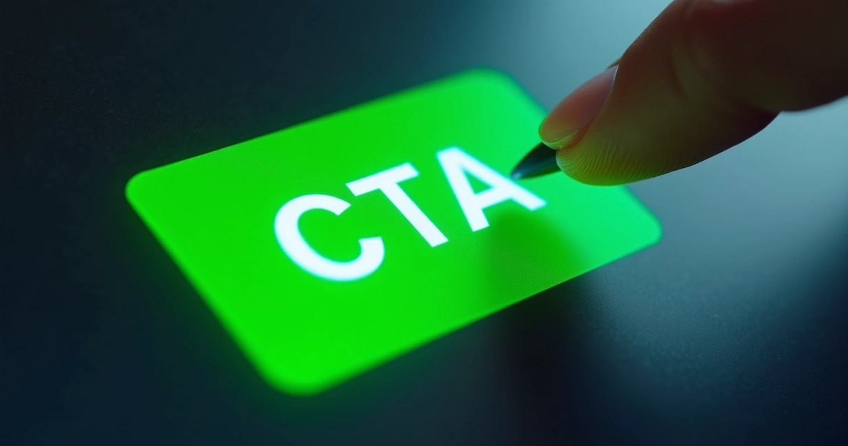 Botão de chamada para ação destacado em página web com mouse cursor sobre ele 