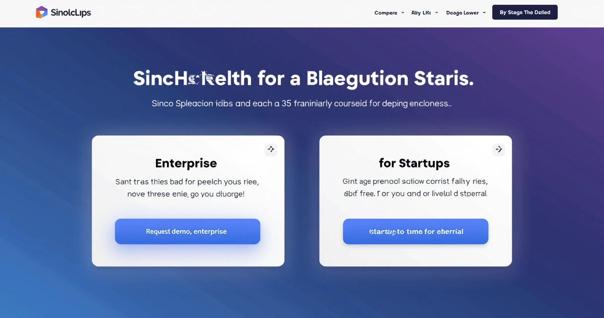 Variações de CTA em landing page SaaS 