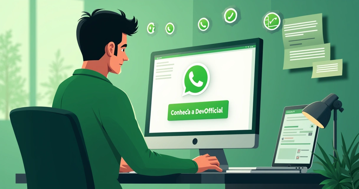 Exemplo de CTA de WhatsApp empresarial para automação 