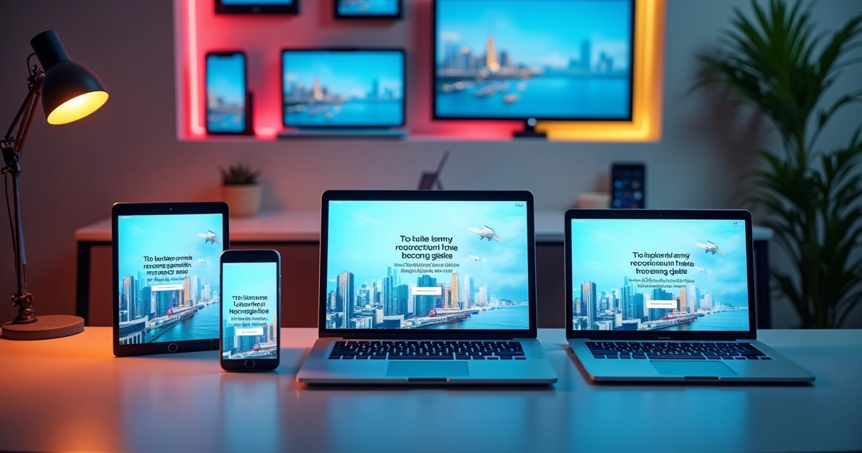 Vários exemplos de CTA em diferentes formatos de texto e dispositivos 