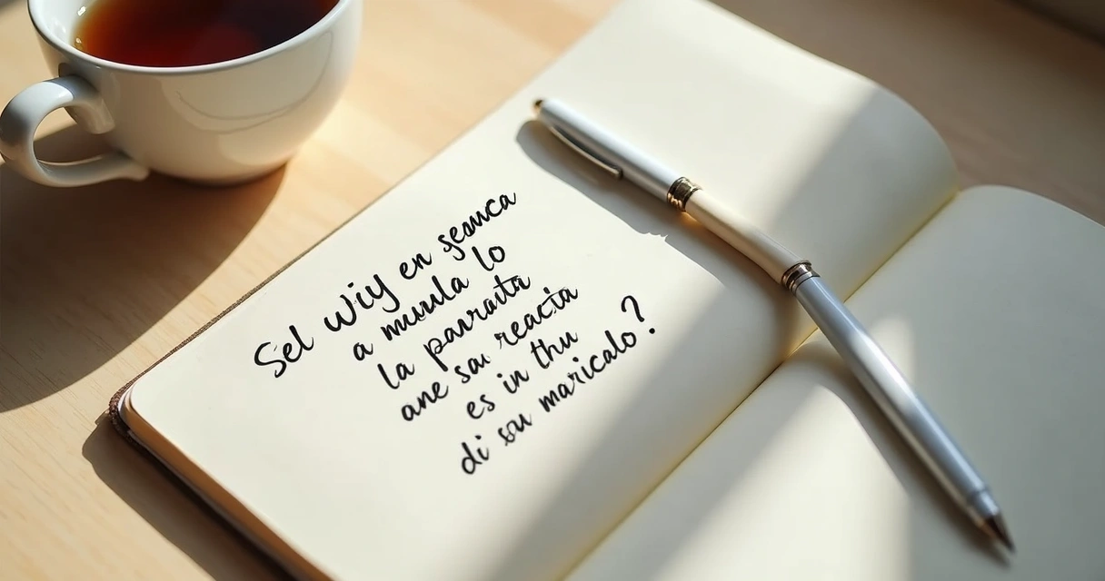 Cuaderno abierto con frases de apoyo personal