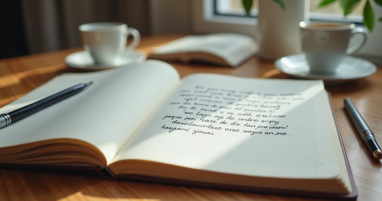 Cuaderno con notas de autocrítica y reflexión personal