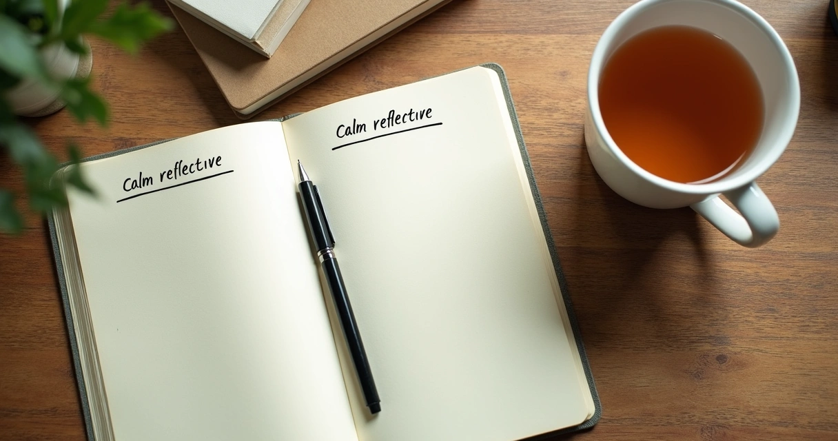 Cuaderno abierto con lista de señales y decisión serena 