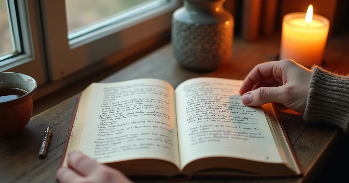 Cuaderno abierto con notas sobre límites y reflexión personal 