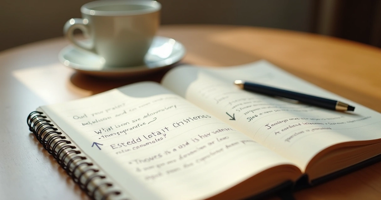 Cuaderno abierto con notas sobre emociones y patrones 
