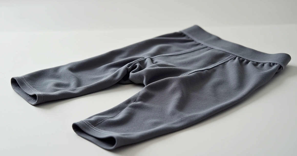 Cueca boxer long leg de microfibra masculina sobre um fundo neutro