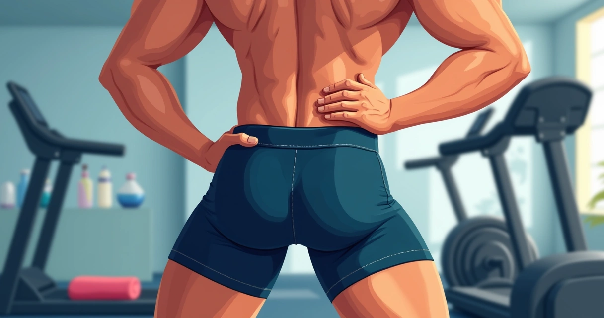 Homem usando cueca boxer longa em ambiente de academia