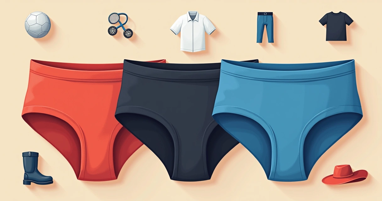 Cueca masculina de microfibra colorida vista em perspectiva lateral