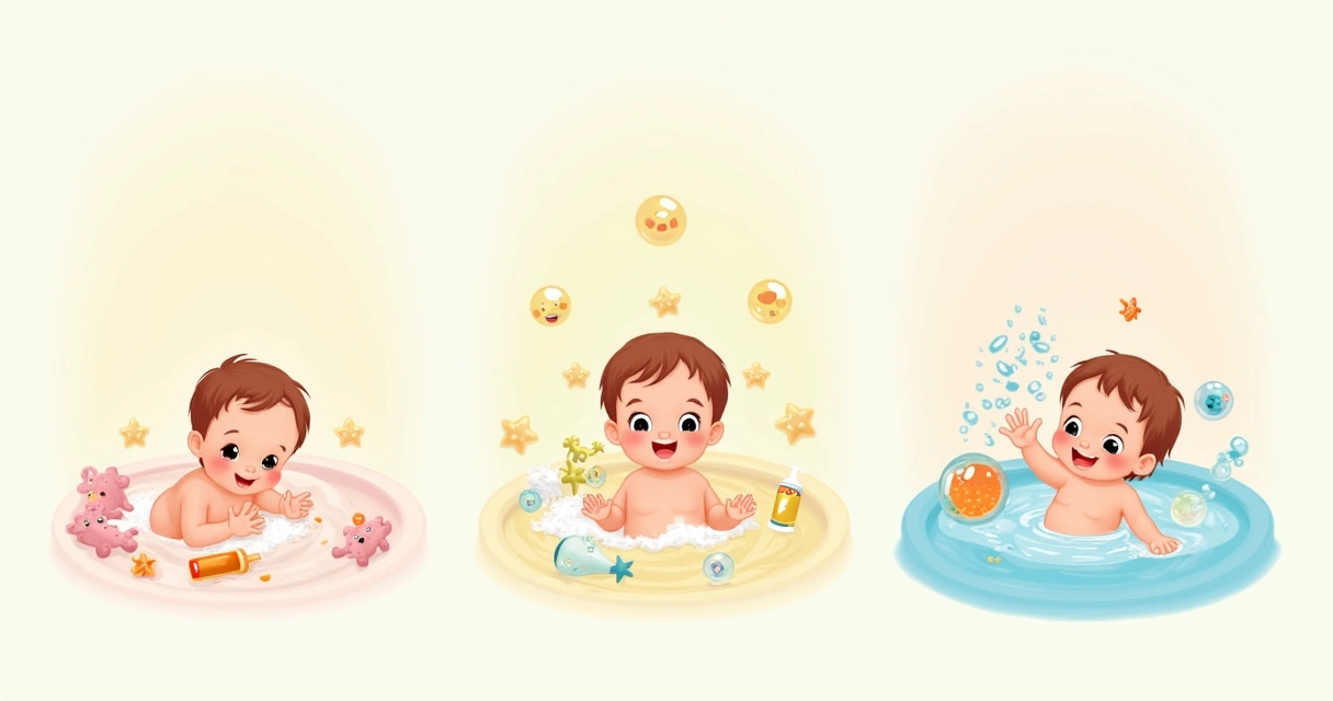 Três fases do cuidado com cabelo infantil, do recém-nascido ao acima de 2 anos com shampoos apropriados.