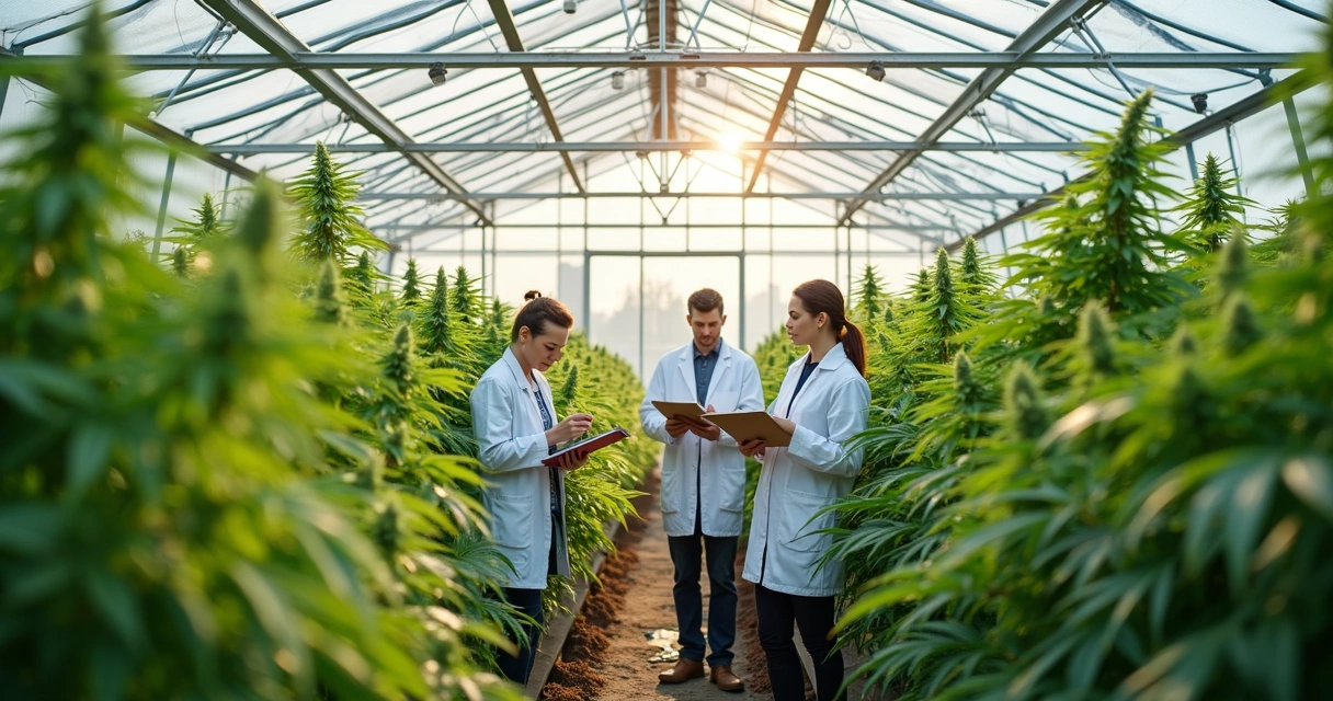 Cultivo coletivo de cannabis medicinal em estufa 