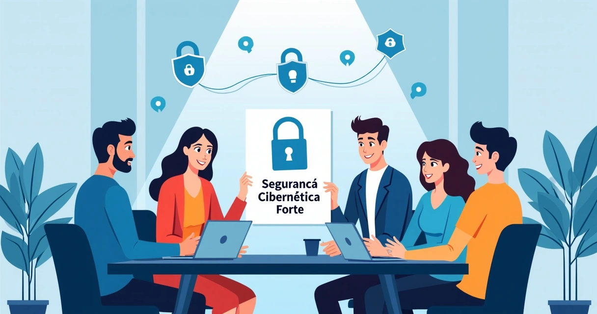 Organização celebrando cultura de cibersegurança forte