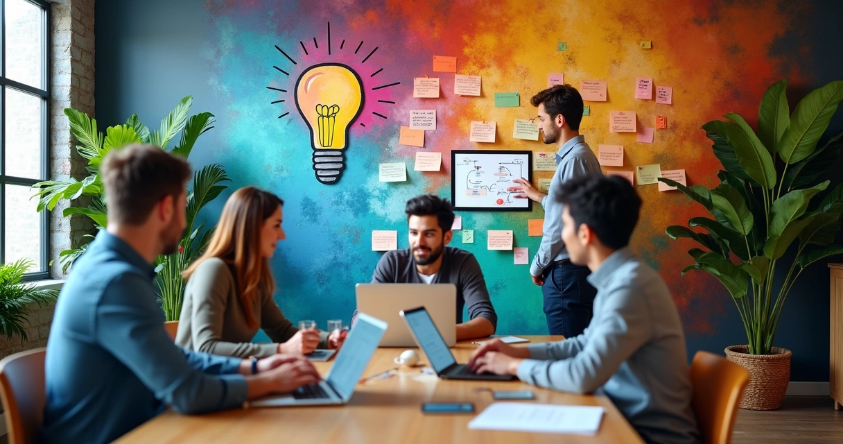 Ambiente de trabalho focado em inovação comercial 