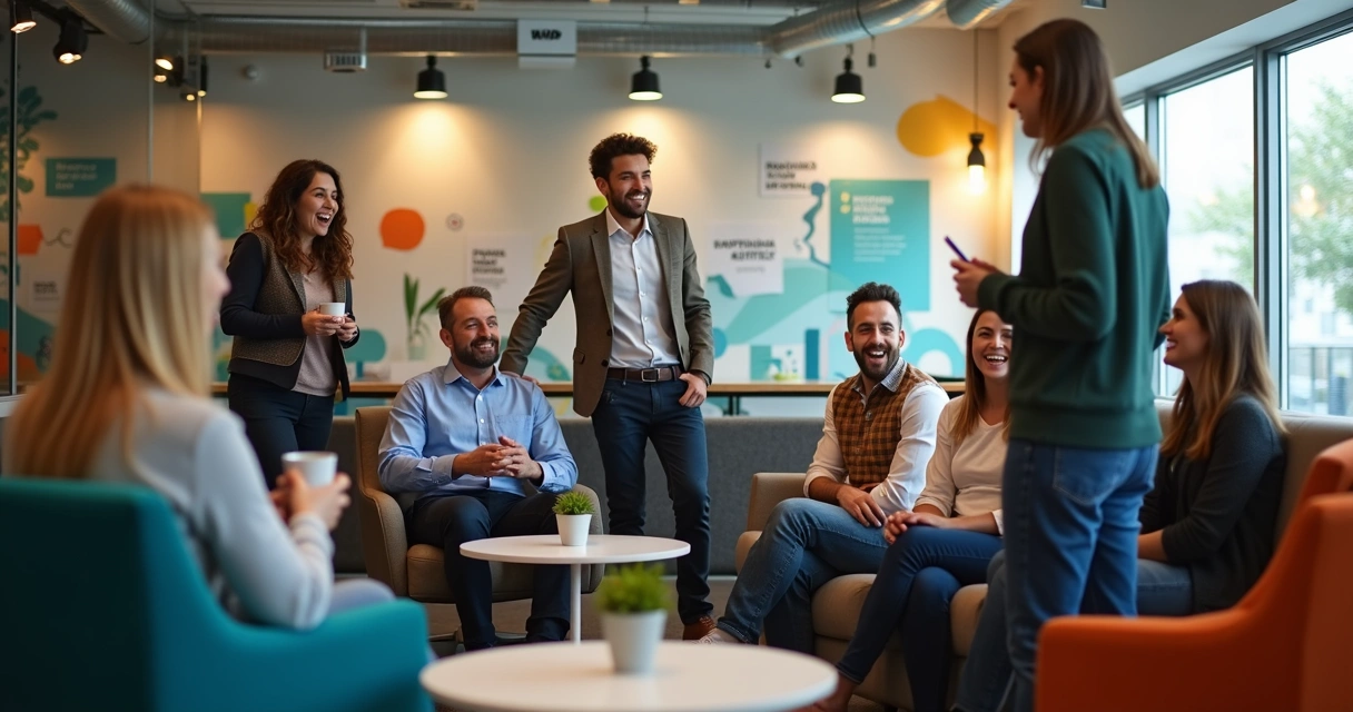 Colaboradores participando de evento interno da empresa