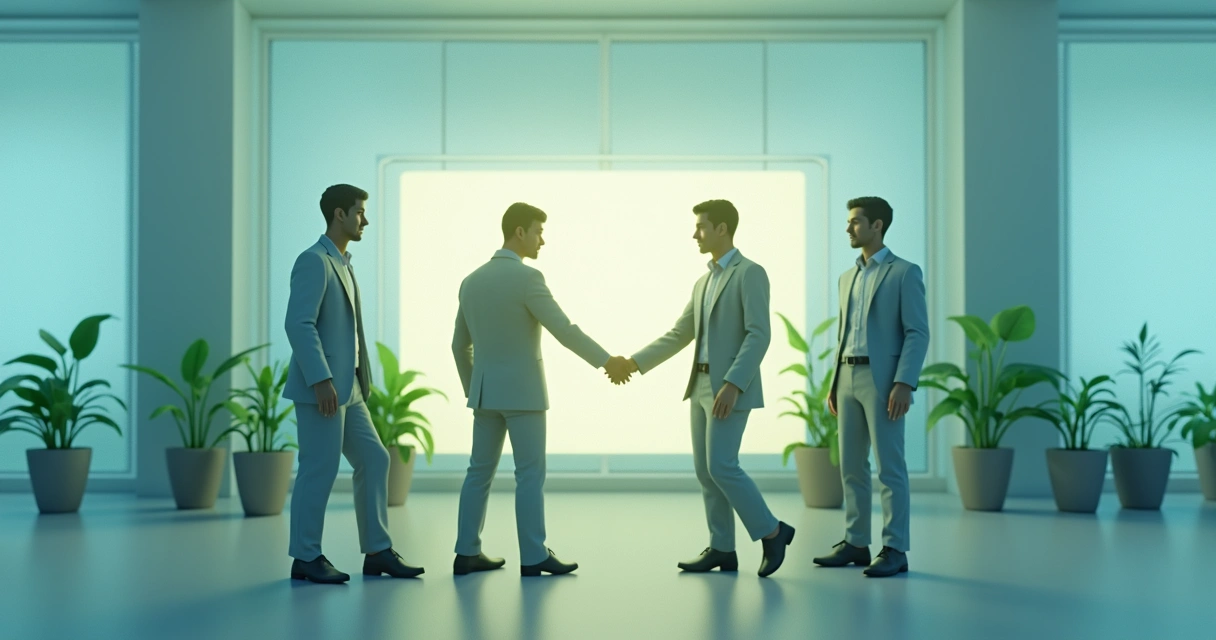 Por que sua empresa precisa de uma cultura partner-first antes de ter um programa Ilustração equipe e parceiros comemorando resultados conjuntos
