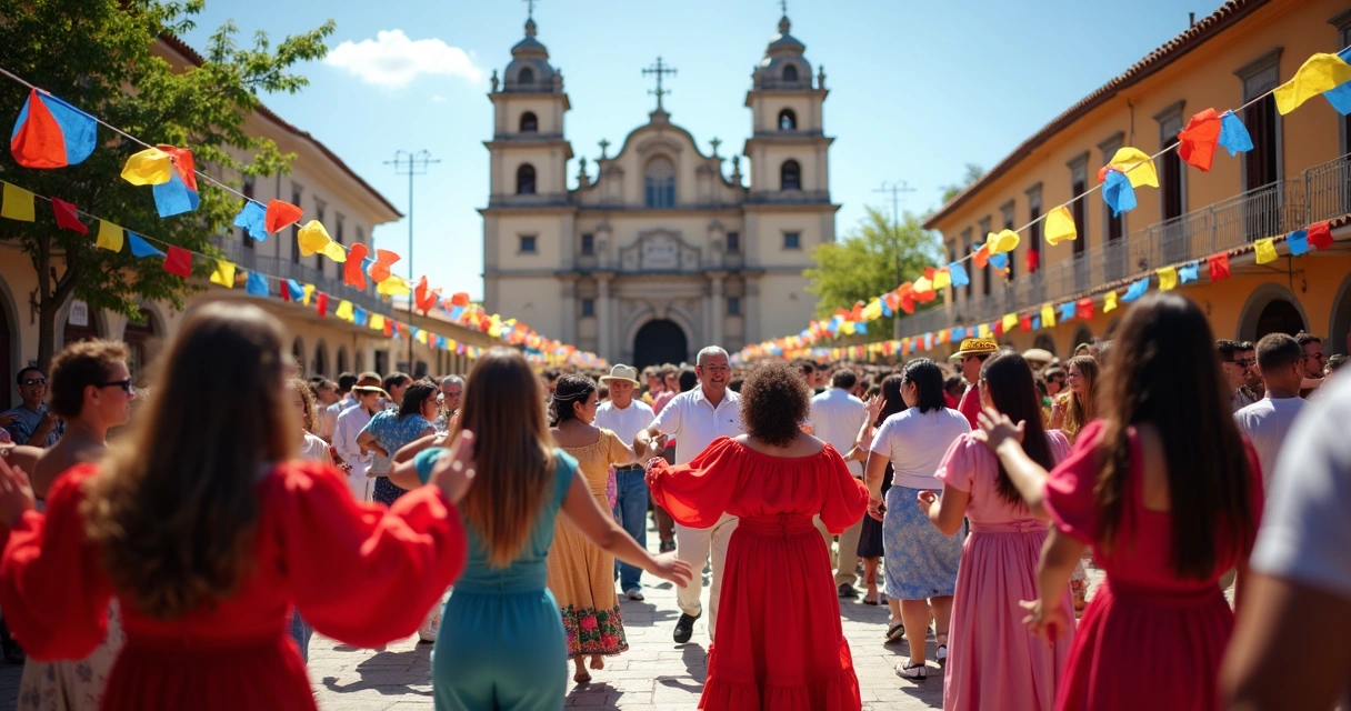 Tradição da Festa de Sant’Ana em Caicó com pessoas vestidas e coreografias típicas 