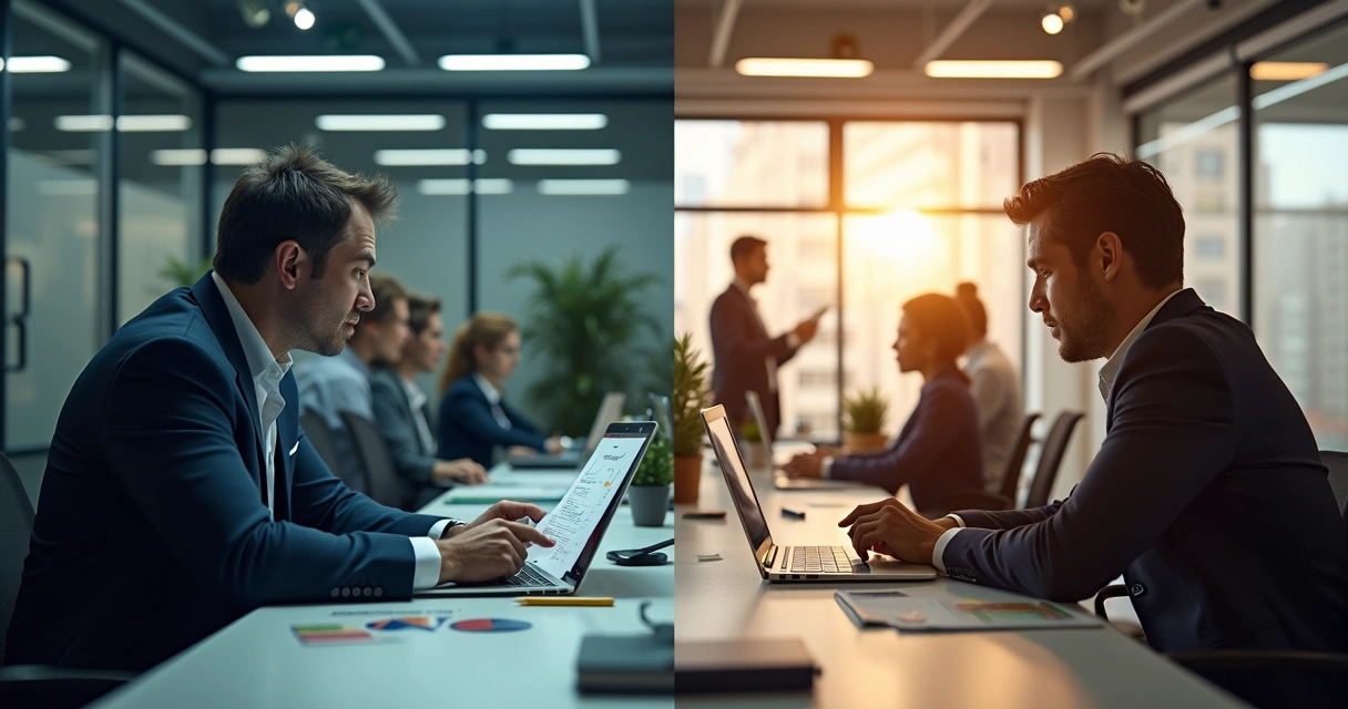 Contraste entre cultura tóxica e saudável 