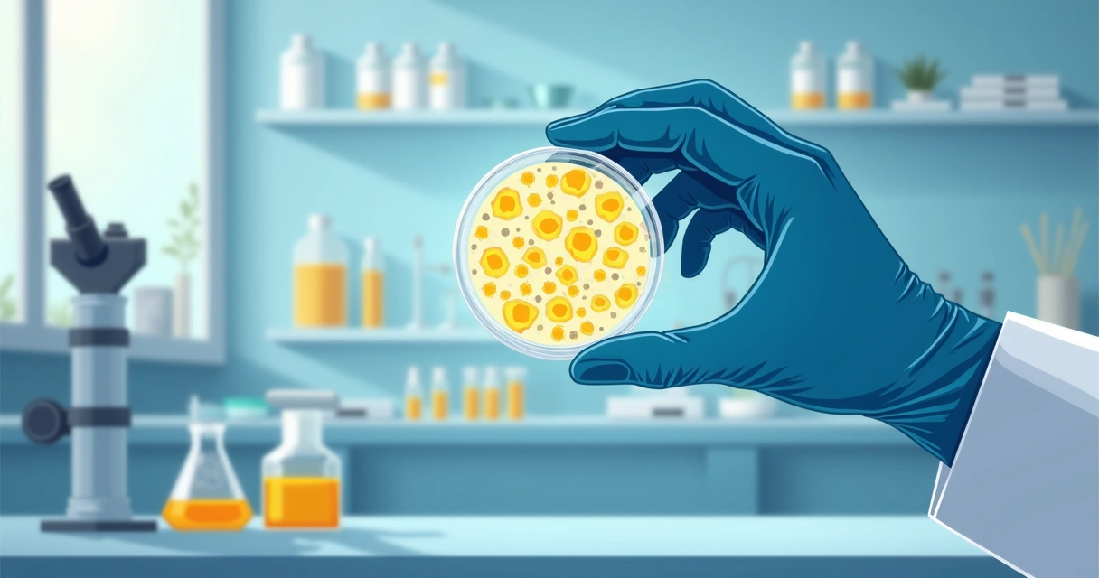 Diagnóstico e manejo das infecções de próteses mamárias 3 Placas de cultura com colônias bacterianas em laboratório hospitalar
